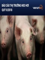 Báo cáo thị trường heo hơi quý 2 năm 2018