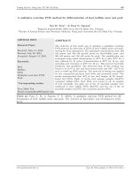 Phân biệt thịt bò, trâu, heo bằng kỹ thuật multiplex real-time PCR