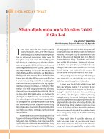 Nhận định mùa mưa lũ năm 2019 ở Gia Lai