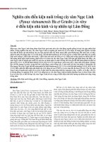 Nghiên cứu điều kiện nuôi trồng cây sâm Ngọc Linh (Panax vietnamensis Ha et Grushv.) in vitro ở điều kiện nhà kính và tự nhiên tại Lâm Đồng