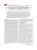 Thực trạng quản lí hoạt động trải nghiệm trong dạy học môn Ngữ văn ở các trường trung học cơ sở thành phố Vũng Tàu, tỉnh Bà Rịa - Vũng Tàu