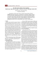 Tổ chức hoạt động trải nghiệm trong dạy học bài tập đọc “tranh làng Hồ” cho học sinh lớp 5