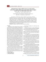 Hình thành và phát triển năng lực nhận thức thế giới tự nhiên thông qua hoạt động trải nghiệm trong học tập môn Khoa học lớp 4
