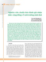 Nghiên cứu chuẩn hóa đánh giá nhận thức cộng đồng về môi trường sinh thái