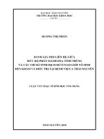 Đánh giá mối liên hệ giữa mức độ phân mảnh DNA tinh trùng và các chỉ số tinh dịch đồ ở nam giới vô sinh đến khám và điều trị tại Bệnh viện A Thái Nguyên