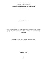 Chính sách phát triển các vườn ươm doanh nghiệp tại các trường đại học của Việt Nam trong bối cảnh cuộc cách mạng công nghiệp lần thứ 4