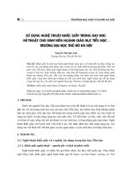 Sử dụng nghệ thuật khắc giấy trong dạy học mĩ thuật cho sinh viên ngành giáo dục tiểu học – trường Đại học Thủ đô Hà Nội