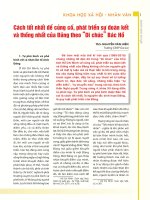 Cách tốt nhất để củng cố, phát triển sự đoàn kết và thống nhất của Đảng theo “Di chúc” Bác Hồ