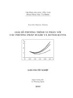 Giải số phương trình vi phân với các phương pháp euler và runge kutta