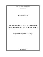 trường hợp hoàn cảnh thay đổi cơ bản trong hợp đồng mua bán hàng hóa quốc tế