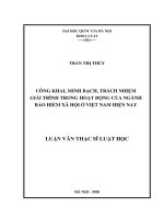 Công khai, minh bạch, trách nhiệm giải trình trong hoạt động của ngành bảo hiểm xã hội ở việt nam hiện nay