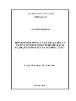 Trách nhiệm pháp lý của nhà cung cấp dịch vụ internet đối với hành vi xâm phạm quyền dân sự của ngừơi sử dụng