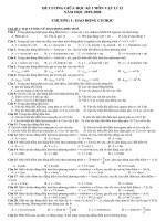 Đề cương ôn tập giữa học kì 1 môn Vật lí 12 năm 2019-2020 - Trường THPT Bắc Thăng Long