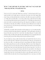 Ý nghĩa nghệ thuật của hình tượng mảnh trăng trong truyện ngắn Mảnh trăng cuối rừng của Nguyễn Minh Châu