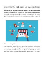 Cách xây dựng chiến lược bán hàng chuẩn xác