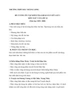 Đề cương ôn tập giữa học kì 1 môn Ngữ văn 10 năm 2019-2020 - Trường THPT Bắc Thăng Long