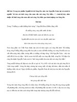 Trong tác phẩm Người lái đò Sông Đà, nhà văn Nguyễn Tuân tự coi mình là người đi tìm cái thứ vàng của màu sắc núi sông Tây Bắc…. Anh/chị hãy cảm nhận về thứ vàng của màu sắc núi