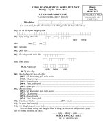 TỜ KHAI ĐĂNG KÝ THUẾ THU NHẬP CÁ NHÂN