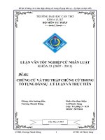 Chứng cứ và thu thập chứng cứ trong tố tụng dân sự   lý luận và thực tiễn