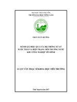 (Luận văn thạc sĩ) Đánh giá hiệu quả của hệ thống xử lý nước thải và hiện trạng môi trường nước khu công nghiệp Yên Bình