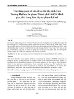 Thực trạng một số vấn đề cụ thể khi sinh viên trường Đại học Sư phạm thành phố Hồ Chí Minh gặp phải trong thực tập sư phạm đợt hai