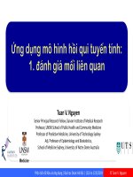 Bài giảng Ứng dụng mô hình hồi quy tuyến tính: Đánh giá mối liên quan