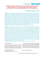 Nghiên cứu động thái ẩm của đất trong kỹ thuật tưới nhỏ giọt phục vụ tưới tiết kiệm nước hợp lý cho cây trồng cạn vùng khan hiếm nước (vùng khô hạn)