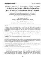 Xây dựng nội dung và phương pháp dạy học học phần chuẩn bị sản xuất về công nghệ tại trường Cao đẳng Kinh tế - Kỹ thuật Vinatex thành phố Hồ Chí Minh