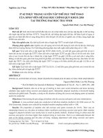 Thực trạng luyện tập thể dục thể thao của sinh viên hệ đại học chính quy khoá 2018 tại trường Đại học Trà Vinh