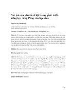 Vai trò của yếu tố xã hội trong phát triển năng lực tiếng Pháp của học sinh