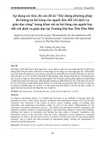 Áp dụng các tiêu chí của đề án Xây dựng phương pháp đo lường sự hài lòng của người dân đối với dịch vụ giáo dục công trong khảo sát sự hài lòng của người học đối với dịch vụ giáo