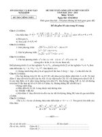 Đề thi TS 10 chuyên LVT ninh bình 2014 2015 có đáp án