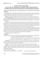 Chất lượng cuộc sống và các yếu tố liên quan của bệnh nhân tăng huyết áp tại bệnh viện Nguyễn Tri Phương thành phố Hồ Chí Minh