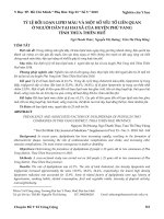 Tỷ lệ rối loạn lipid máu và một số yếu tố liên quan ở người dân tại hai xã của huyện Phú Vang tỉnh Thừa Thiên Huế