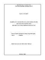Tóm tắt Luận án tiến sĩ Kỹ thuật: Nghiên cứu ảnh hưởng chấn động nổ mìn khi thi công đường hầm đến kết cấu công trình ngầm lân cận