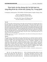 Thực hành văn hóa đương đại: Sự linh hoạt của cộng đồng Kinh tộc ở Kinh đảo, Quảng Tây, Trung Quốc