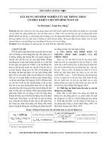 Xây dựng mô hình nghiên cứu hệ thống treo có điều khiển cho mô hình toàn xe