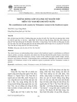 Những đóng góp của phụ nữ người Việt miền Tây Nam Bộ cho đất nước