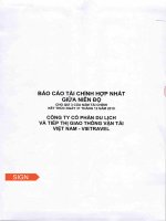 Báo cáo tài chính hợp nhất giữa niên độ cho quý 3 của năm tài chính kết thúc ngày 31/12/2019 - Công ty cổ phần Du lịch và Tiếp thị Giao thông vận tải Việt Nam (Vietravel)