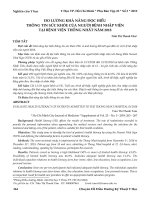 Đo lường khả năng đọc hiểu thông tin sức khỏe của người bệnh nhập viện tại Bệnh viện Thống Nhất năm 2018