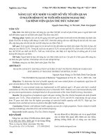 Năng lực sức khỏe và một số yếu tố liên quan ở người bệnh từ 40 tuổi đến khám ngoại trú tại bệnh viện quận Thủ Đức năm 2017