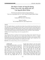 Bàn thêm về nhân vật Nguyễn Hoàng Trong “Nam triều công nghiệp diễn chí” Của Nguyễn Khoa Chiêm