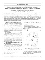 Ứng dụng Carsim đánh giá mô hình động lực học quay vòng của ô tô khi xác định quỹ đạo chuyển động