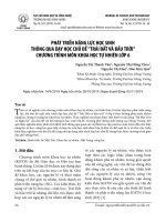 Phát triển năng lực học sinh thông qua dạy học chủ đề “trái đất và bầu trời” chương trình môn khoa học tự nhiên lớp 6