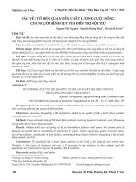 Các yếu tố liên quan đến chất lượng cuộc sống của người bệnh suy tim điều trị nội trú