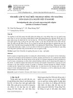 Tìm hiểu lớp từ ngữ biểu thị hoạt động tín ngưỡng dân gian của người Việt ở Nam Bộ