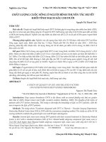 Chất lượng cuộc sống ở người bệnh thuyên tắc huyết khối tĩnh mạch sâu chi dưới