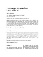 Thiên tai vùng dân tộc thiểu số ở nước ta hiện nay