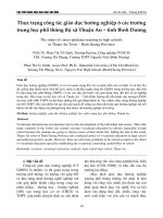 Thực trạng công tác giáo dục hướng nghiệp ở các trường trung học phổ thông thị xã Thuận An – tỉnh Bình Dương