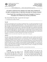 Sử dụng Google Plus trong dạy học địa lí kinh tế – xã hội tại khoa địa lí trường Đại học Sư phạm tp.HCM